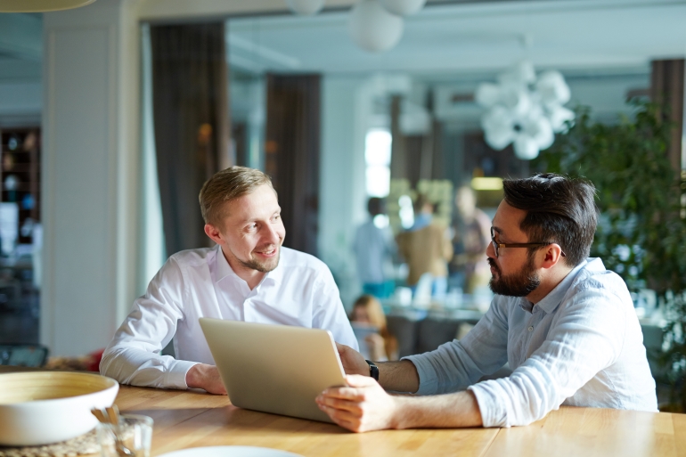 Listing Presentation between two men